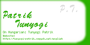 patrik tunyogi business card